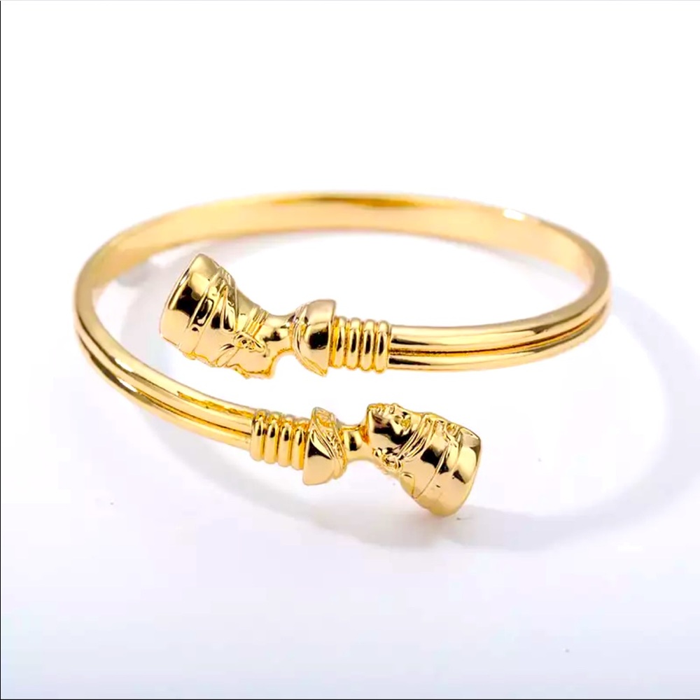 Egyptian Queen Nefertiti Bracelets for women, Adjustable, Stainless Steel.